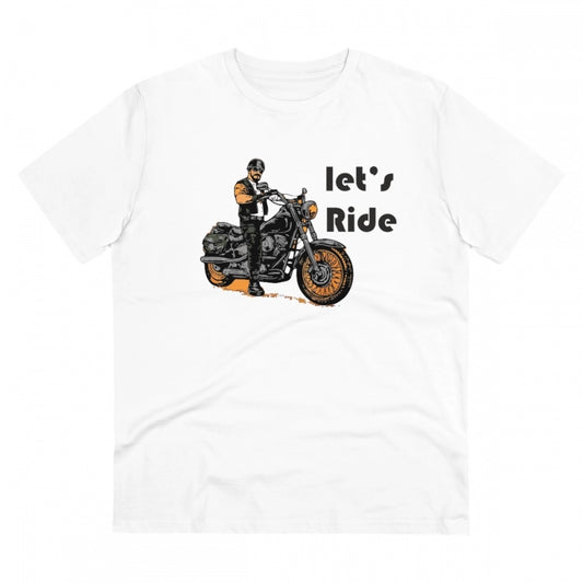 Amfyn Men's PC Cotton Explore The Unseen Printed T Shirt (Color: White, Thread Count: 180GSM)
