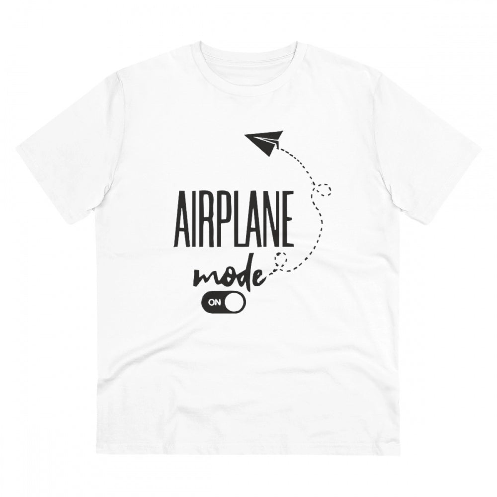 Amfyn Men's PC Cotton Explore The Unseen Printed T Shirt (Color: White, Thread Count: 180GSM)