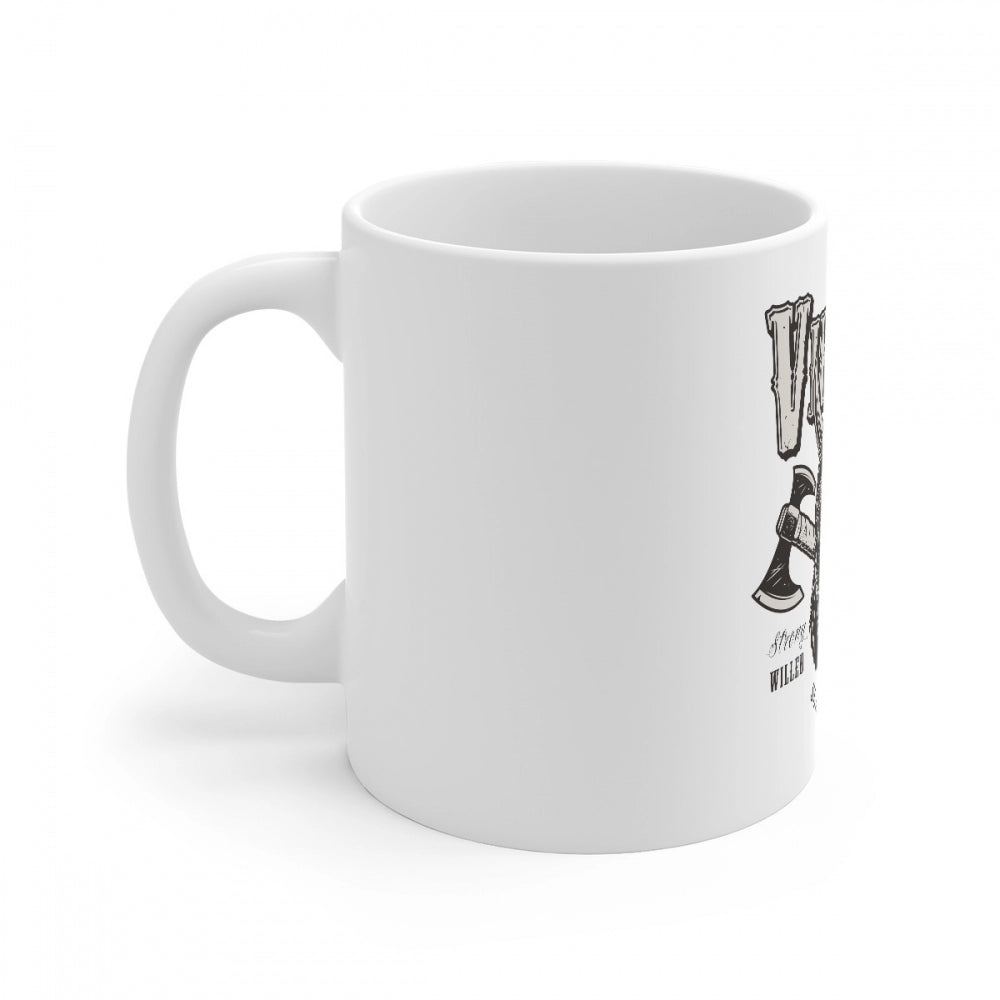 Amfyn Ceramic Gorila Desing Printed Coffee Mug (Color: White, Capacity:330ml)