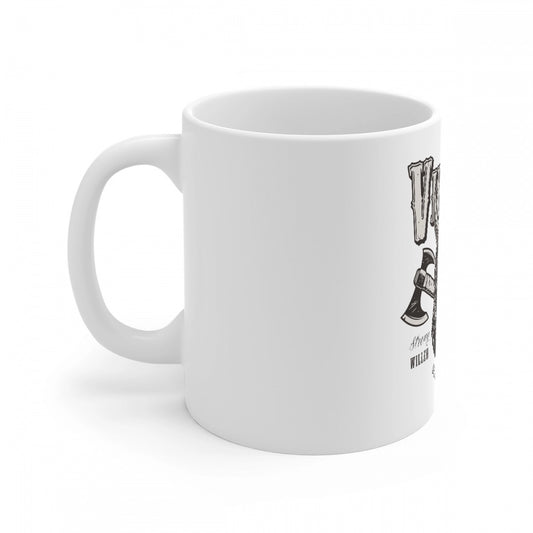 Amfyn Ceramic Gorila Desing Printed Coffee Mug (Color: White, Capacity:330ml)