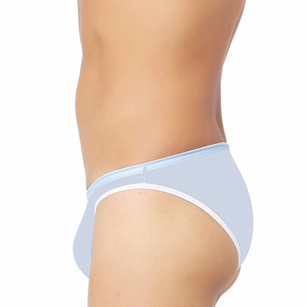 Amfyn Men's Mesh Sheer Power Net Fabric Sexy Transparent Brief Underwear (Sky Blue)