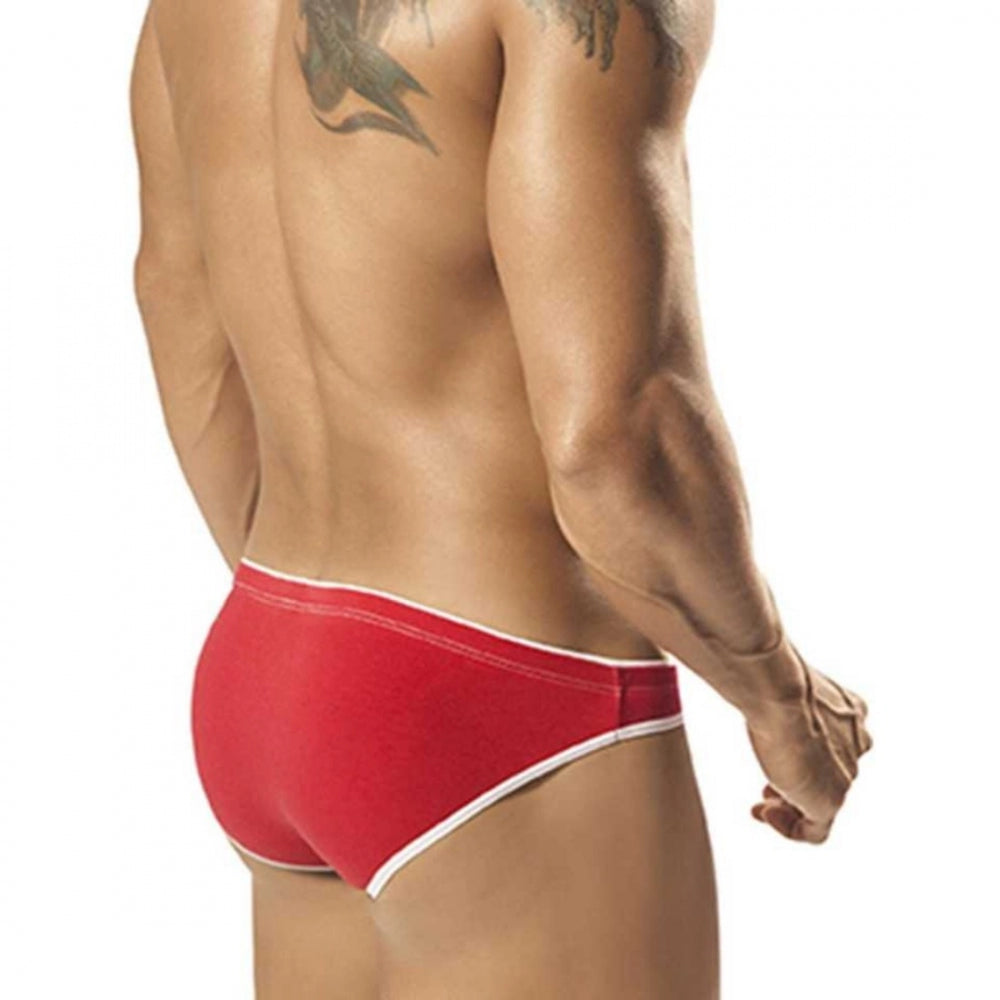 Amfyn Men's Cotton Handsome Hunk Brief Underwear (Red)