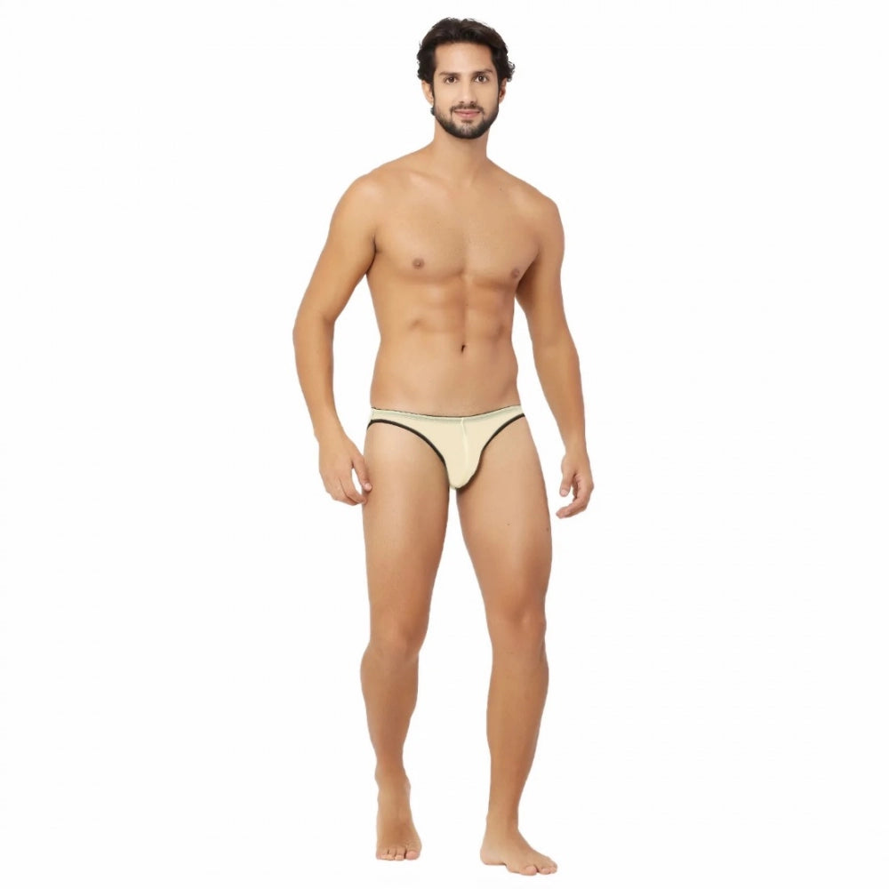 Amfyn Men's Nylon Transparent Briefs Underwear (Mango)