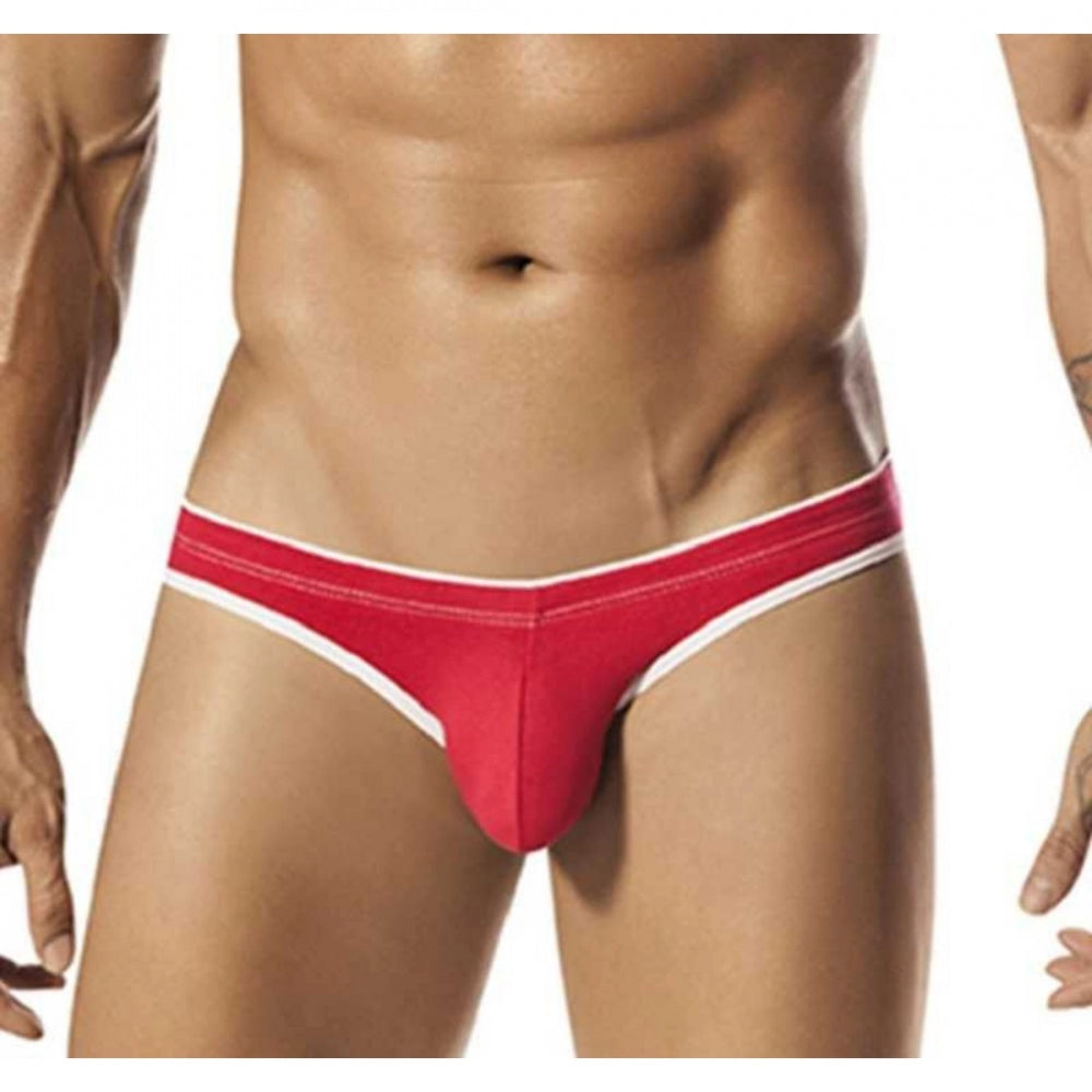 Amfyn Men's Cotton Handsome Hunk Brief Underwear (Red)