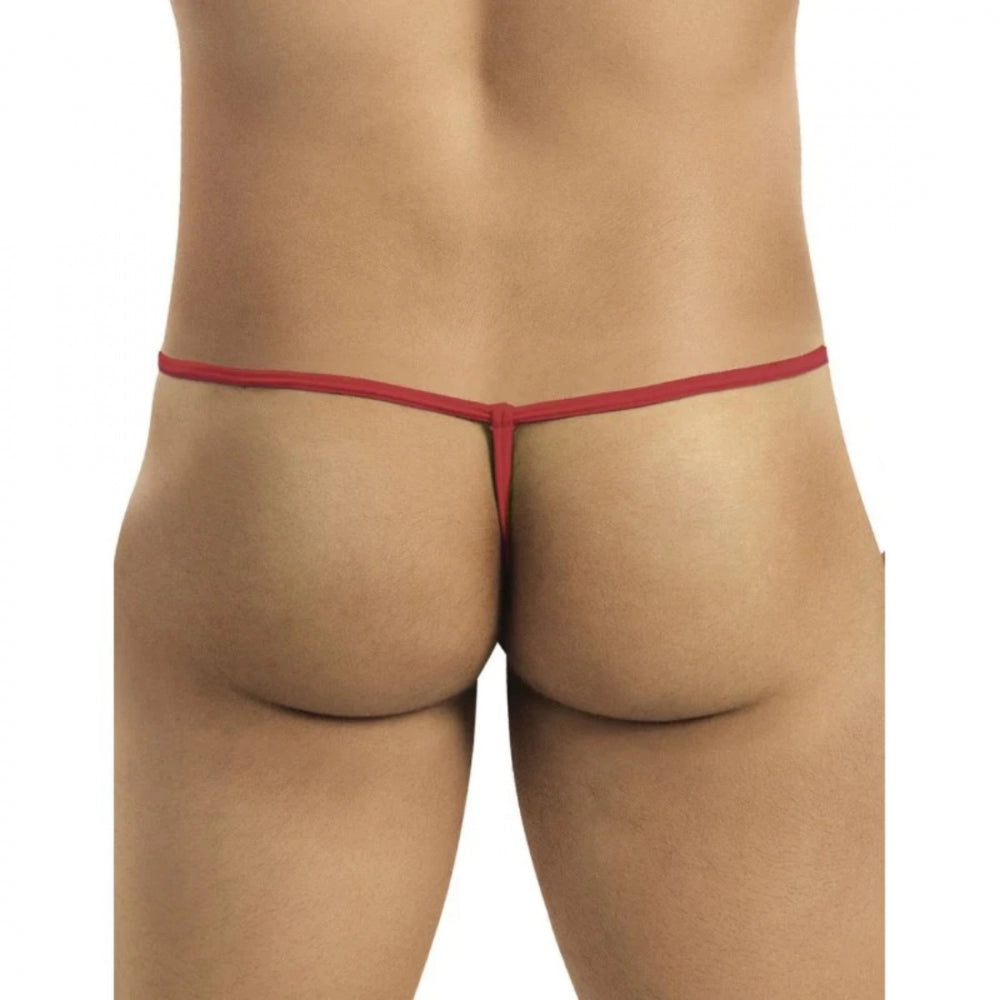 Amfyn Men's Cotton Spandex G String Pouch Underwear Underwear (Red)