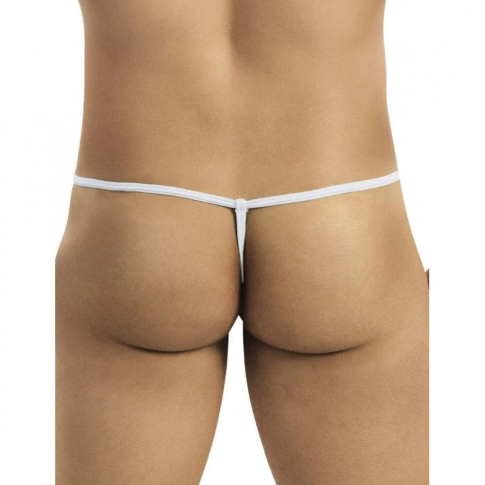 Amfyn Men's Cotton Spandex G String Pouch Underwear Underwear (White)