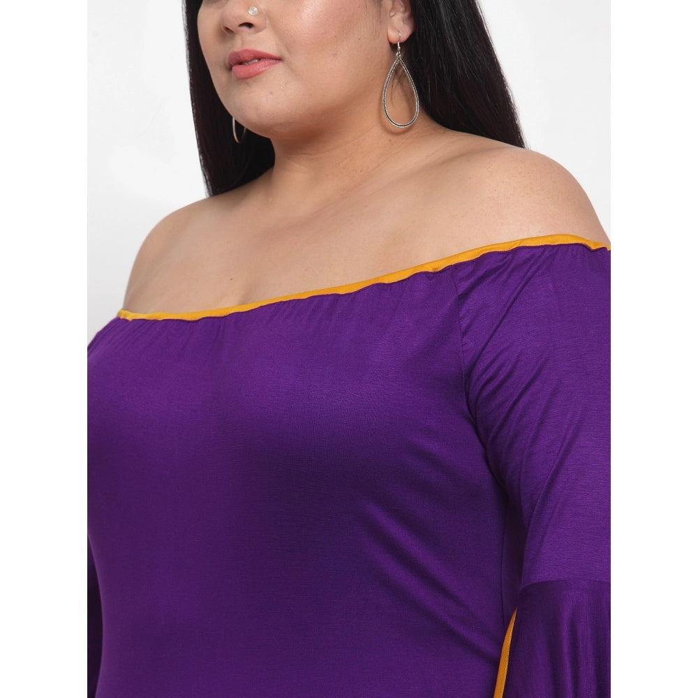 Amfyn Women's Hojri Solid Knee Length Fit and Flare Dress (Royal Blue)