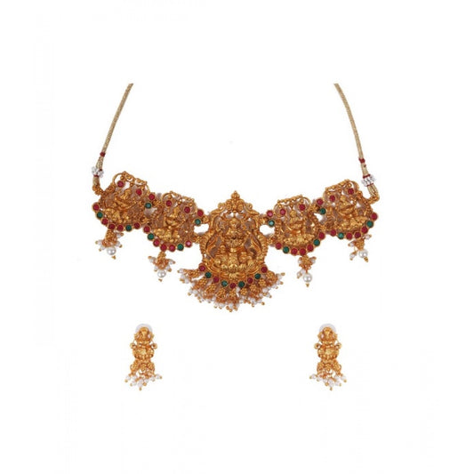 Fashion Women's Elegent Temple Jewellery Set (Multi Color, Free Size)