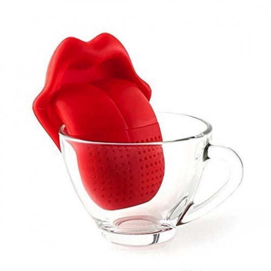 Amfyn Tongue Shaped Big Lips Tea Maker Food Grade Silicone Tea Strainer (Assorted)