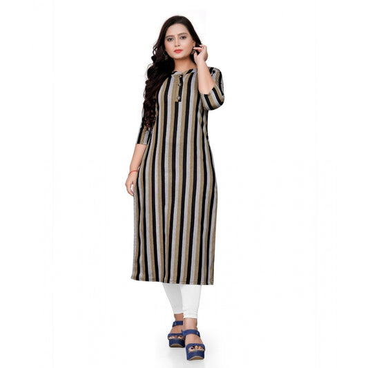 Amfyn Women's Cotton Printed Straight Kurti (Multi Color)