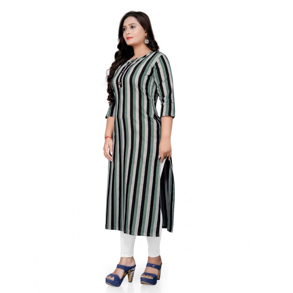 Amfyn Women's Cotton Printed Straight Kurti (Multi Color)