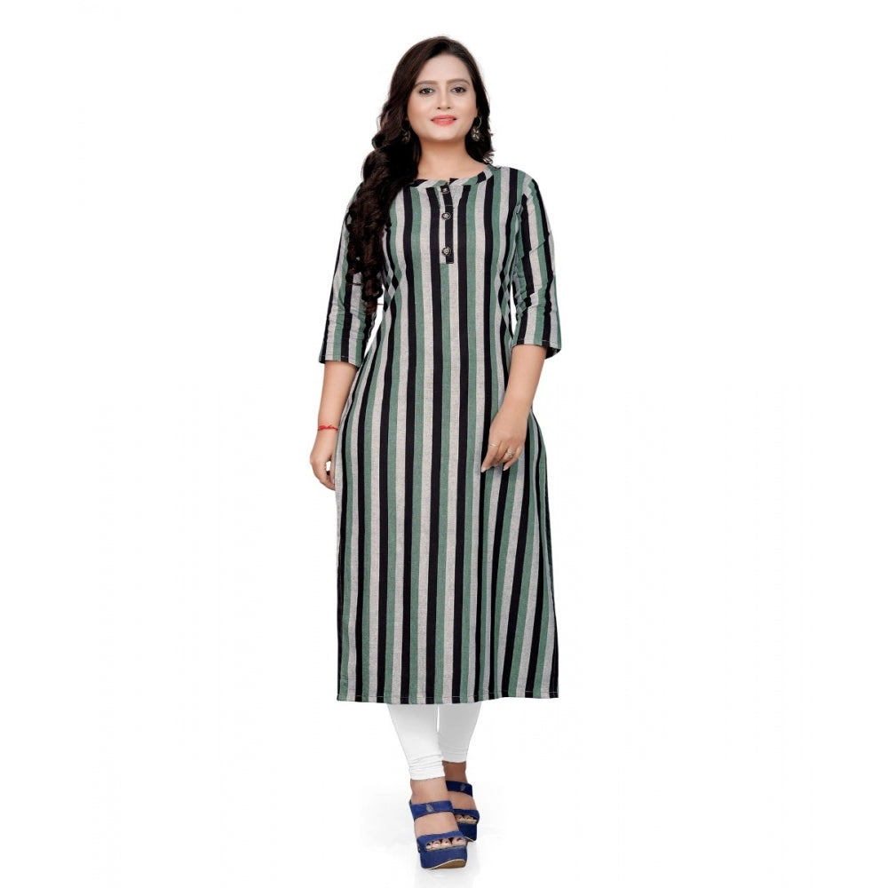 Amfyn Women's Cotton Printed Straight Kurti (Multi Color)