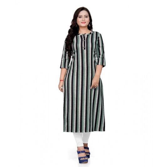 Amfyn Women's Cotton Printed Straight Kurti (Multi Color)