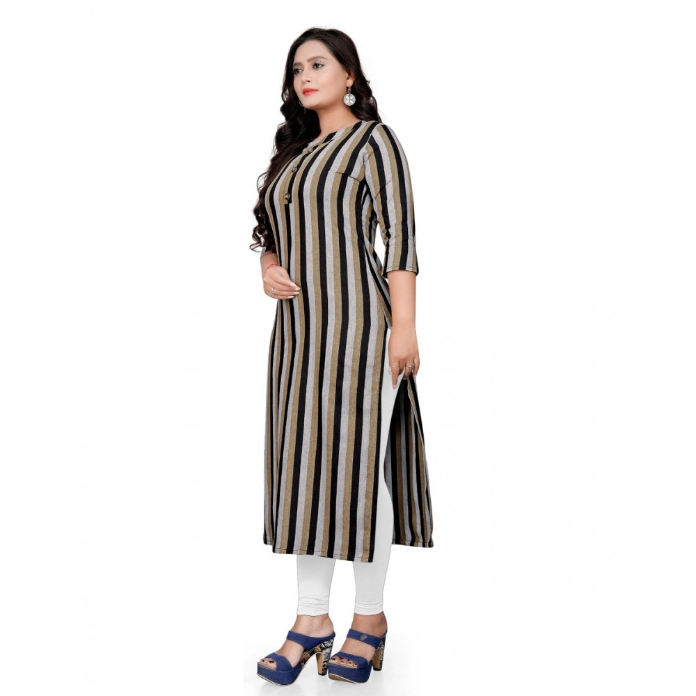 Amfyn Women's Cotton Printed Straight Kurti (Multi Color)