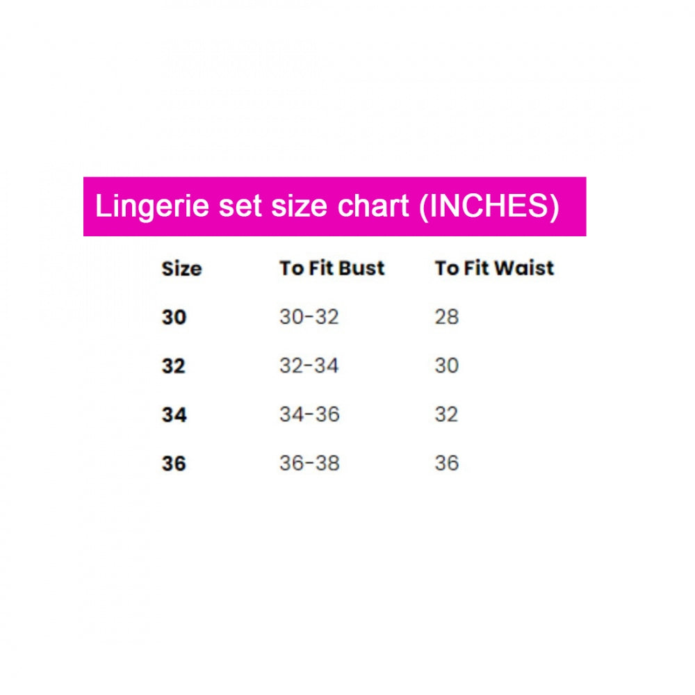 Amfyn Women's Lace Bra And Panty Set Self Design Lingerie Set (Red)