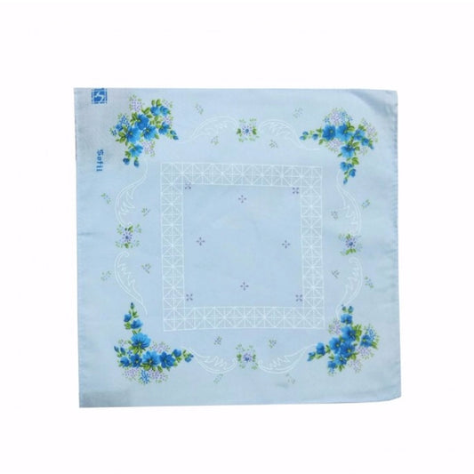 Amfyn Pack Of_6 Desinger Flower Medium Size Handkerchiefs (Color: Assorted)