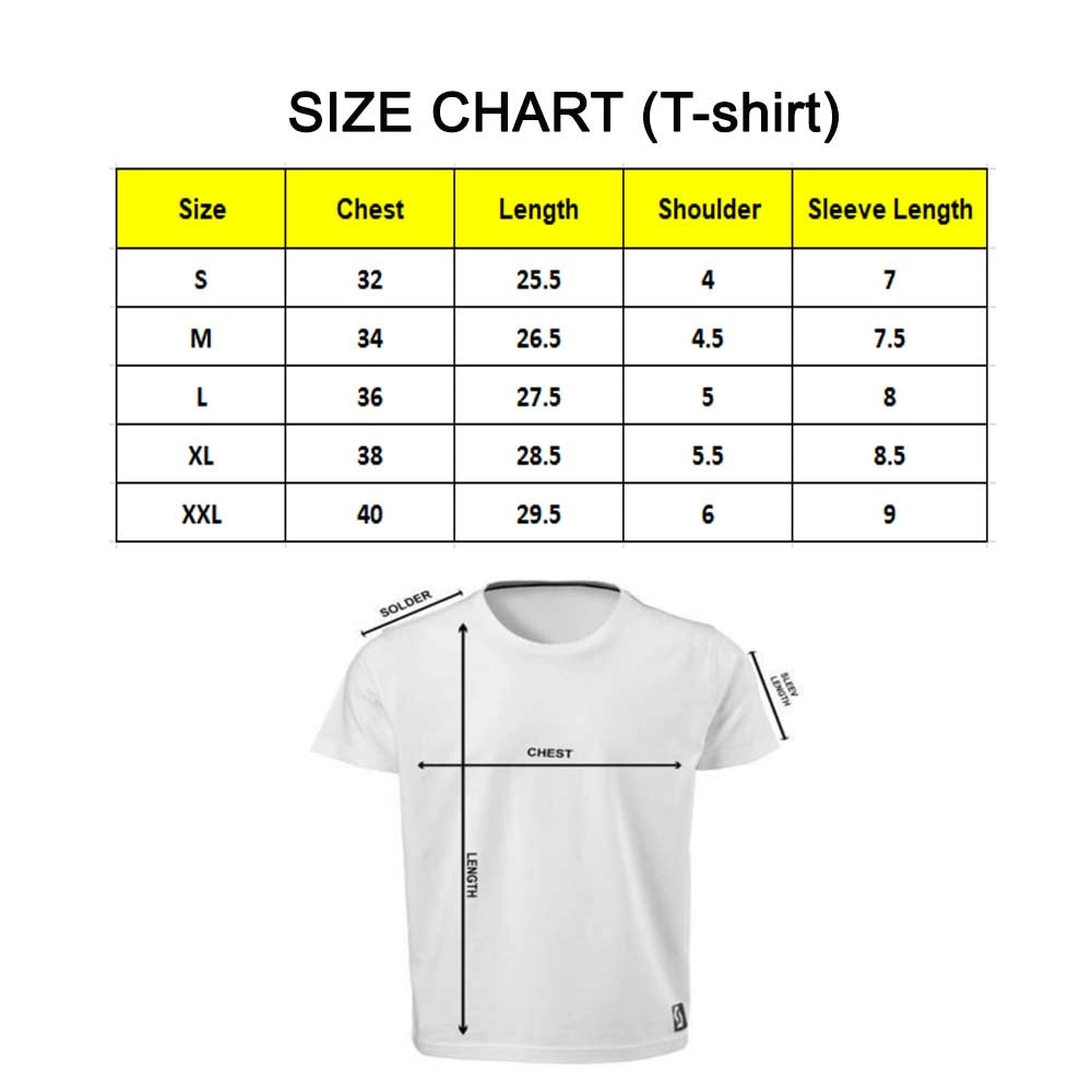 Amfyn Men's PC Cotton Telugu Desing Printed T Shirt (Color: White, Thread Count: 180GSM)