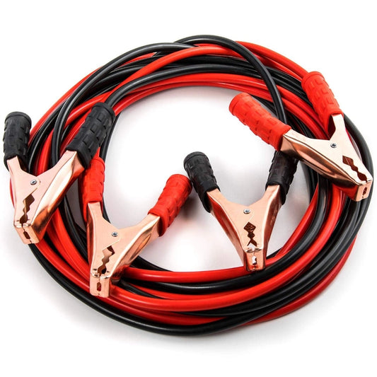 Fashion 500 Amp Heavy Duty Jumper Booster Cables Anti Tangle Copper Care Universal For Car (Red)