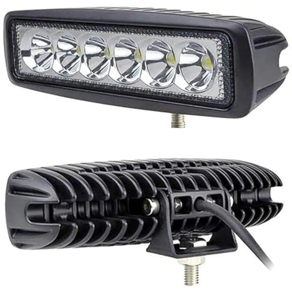 Amfyn 6 Led Straight Fog Lights Projector Lens (Black)