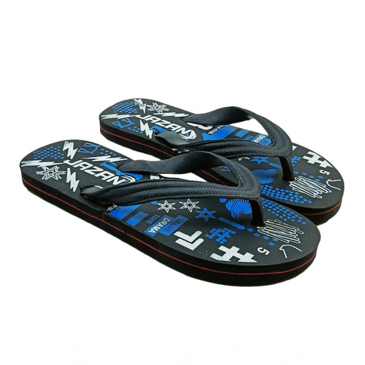 Fashion Unisex Printed Lightweight Flip-Flop Hawai Slipper (Blue)