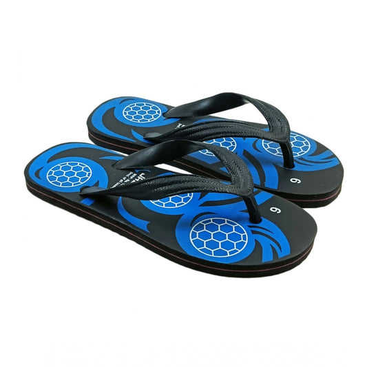 Fashion Unisex Printed Lightweight Flip-Flop Hawai Slipper (Blue)