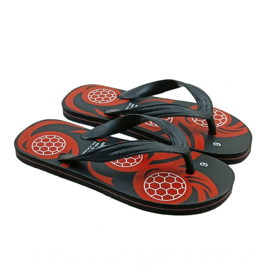Fashion Unisex Printed Lightweight Flip-Flop Hawai Slipper (Red)