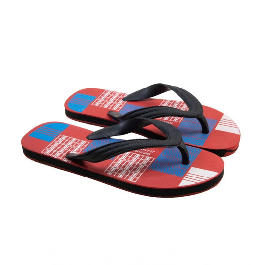 Fashion Unisex Printed Lightweight Flip-Flop Hawai Slipper (Red)