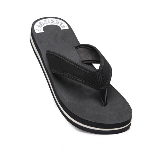 Amfyn Unisex Rubber Lightweight and Soft Women Slippers for a Cozy Step (Black)