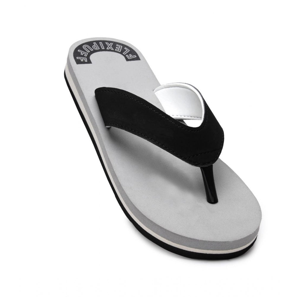 Amfyn Unisex Rubber Men's Slippers for Ultimate Comfort (Grey)