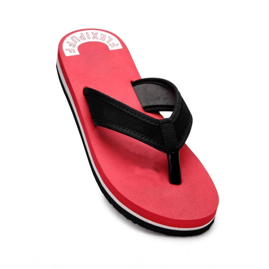 Amfyn Unisex Rubber Lightweight and Soft Women Slippers for a Cozy Step (Red)