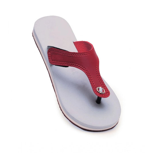 Fashion Unisex Rubber Lightweight T-Style Slippers (Maroon)