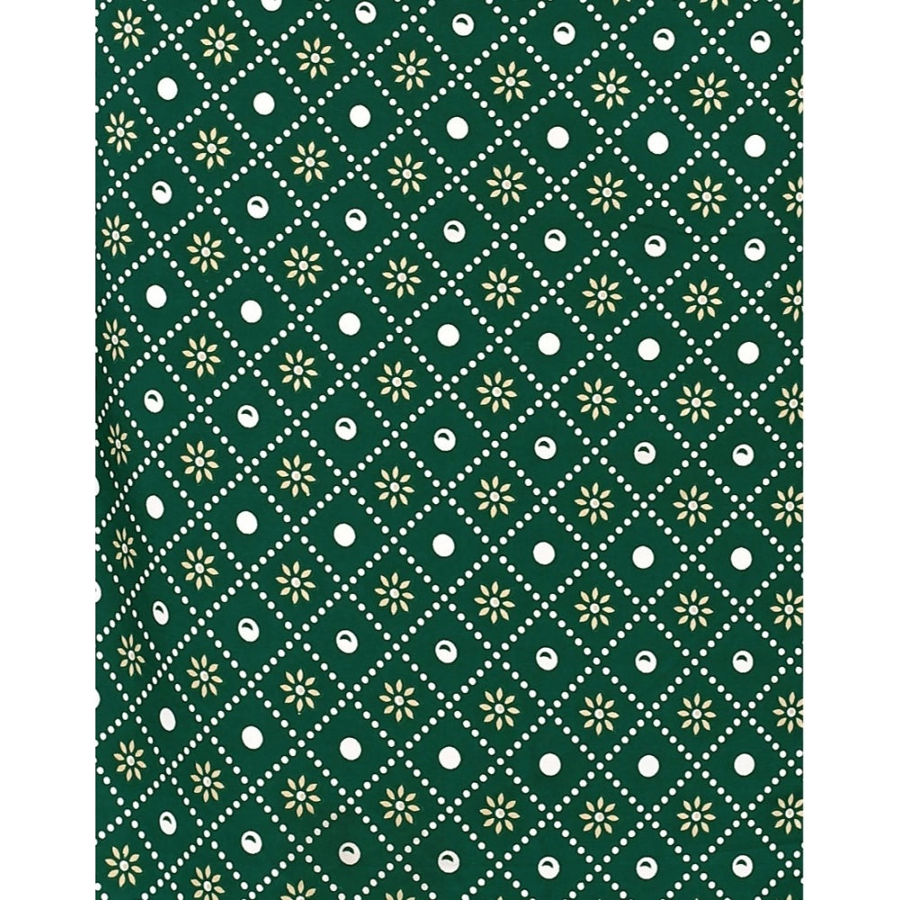 Amfyn Women's Casual 3/4th Sleeve Bandhani Printed Crepe Kurti (Dark Green)