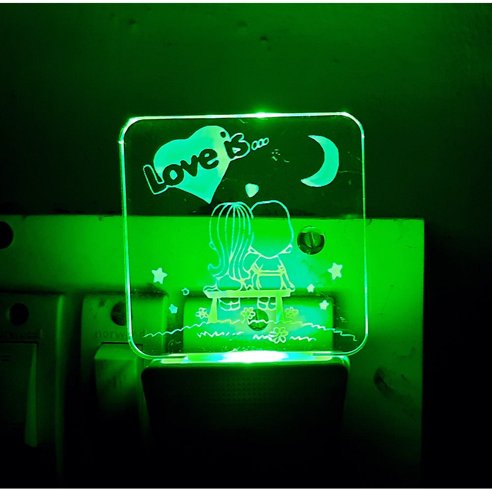 Amfyn Love Is With Half Moon AC Adapter Night Lamp