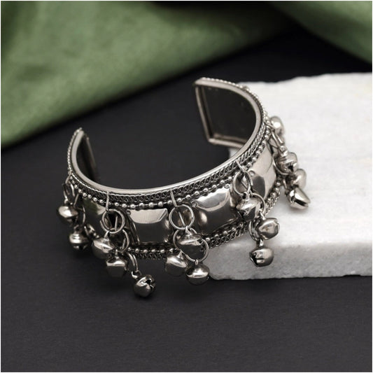 Fashion Women's Silver Color Oxidised Adjustable Bracelet