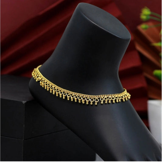 Fashion Women's Gold Color Anklets (Free Size: Upto 10")