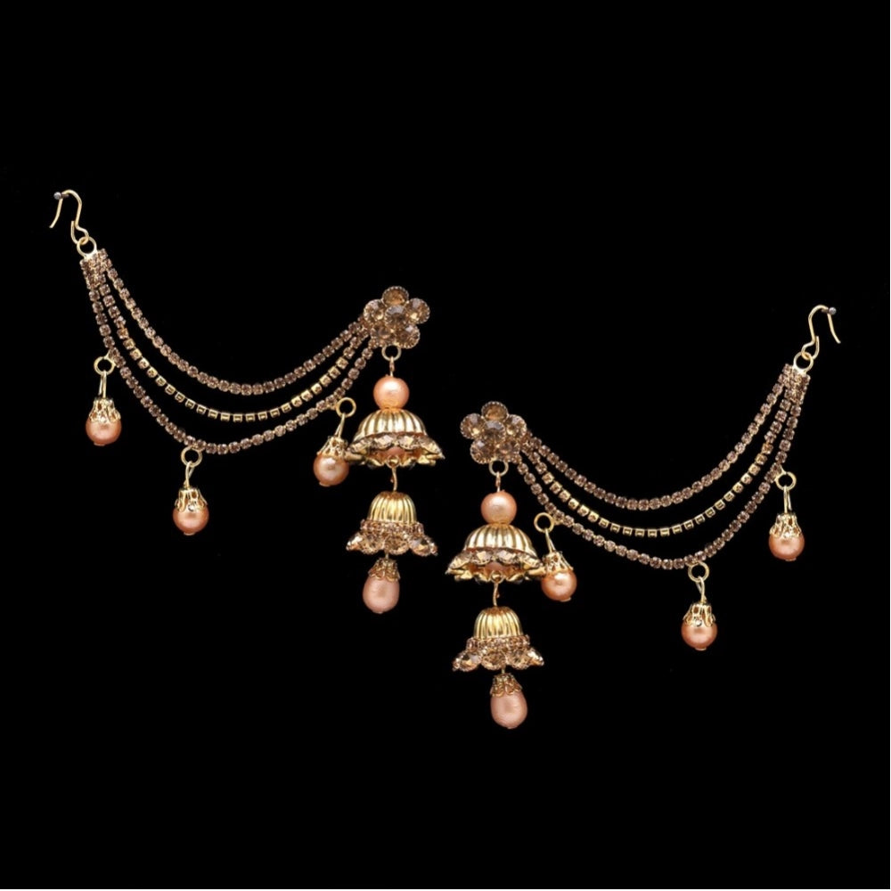 Fashion Women's Gold Color Bahubali Earrings