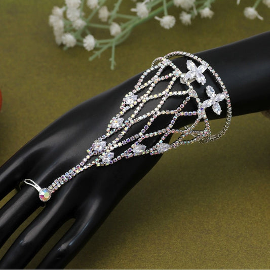 Fashion Women's White Color Hathphool Adjustable Bracelet