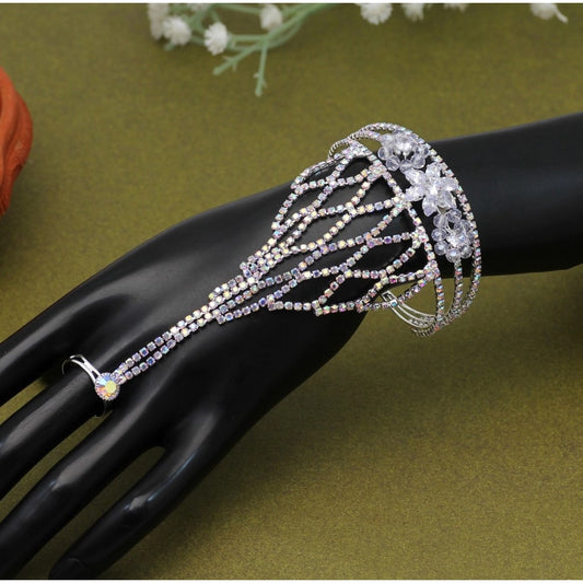 Fashion Women's White Color Hathphool Adjustable Bracelet