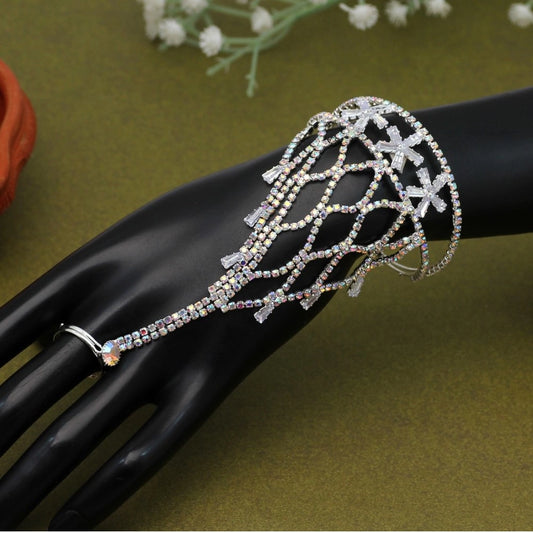 Fashion Women's White Color Hathphool Adjustable Bracelet
