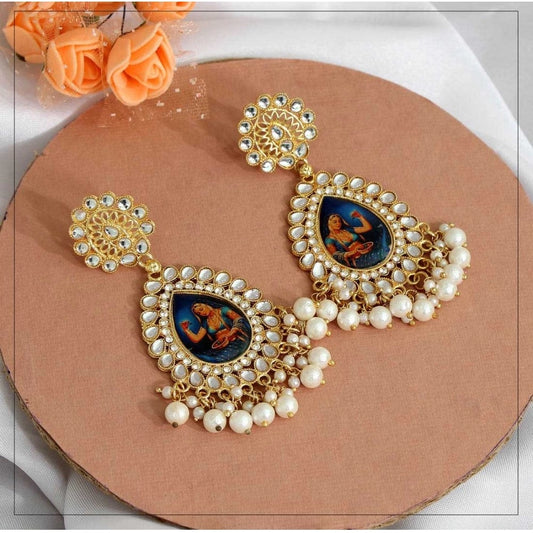 Fashion Women's Multi Color Kundan Kundan Earrings