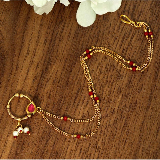 Fashion Women's Rani Color Nose Nath