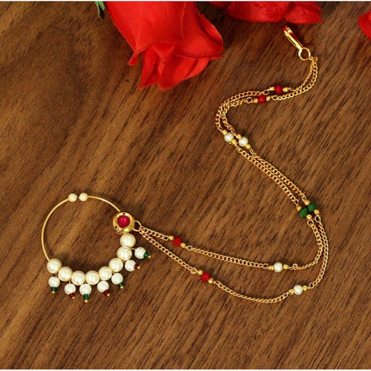 Fashion Women's Rani &amp; Green Color Nose Nath