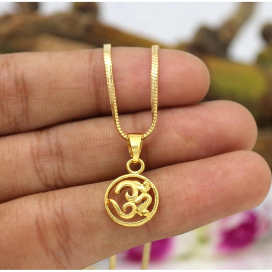 Fashion Women's Gold Color Om Temple Locket