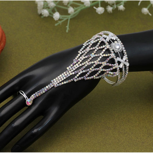 Fashion Women's White Color Hathphool Adjustable Bracelet