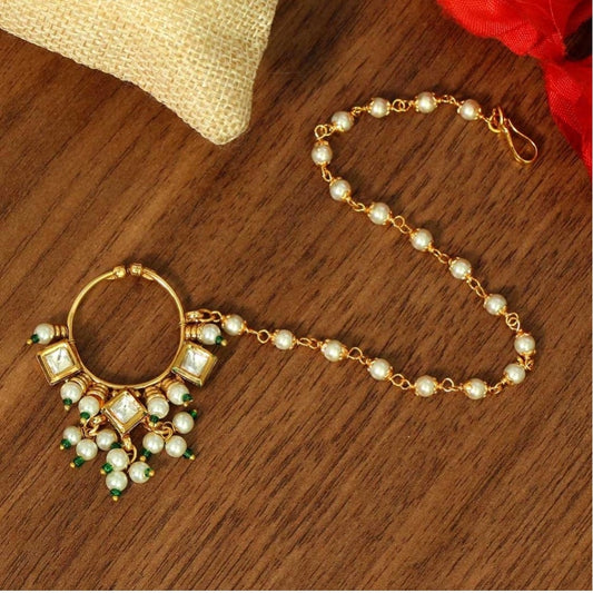 Fashion Women's Green Color Nose Nath