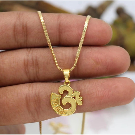 Fashion Women's Gold Color Om Temple Locket