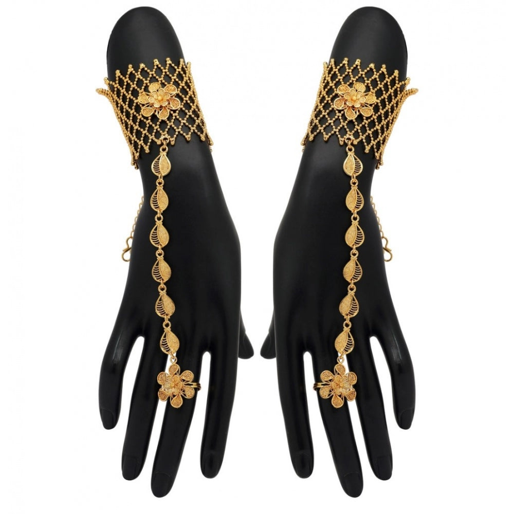 Fashion Women's Gold Plated Hathphool Adjustable Chain