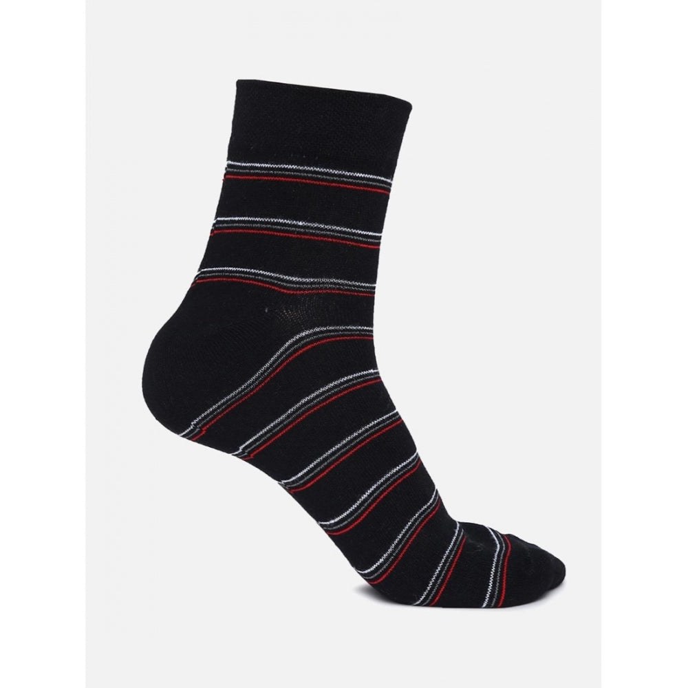 Amfyn 5 Pairs Men's Casual Cotton Blended Printed Mid-Calf length Socks (Assorted)