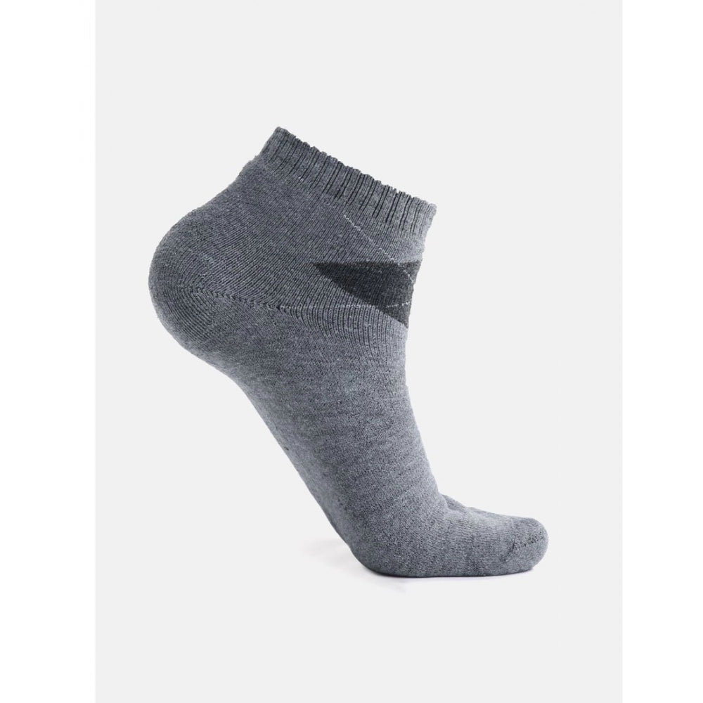 Amfyn 5 Pairs Men's Casual Cotton Blended Solid Mid-Calf length Socks (Assorted)