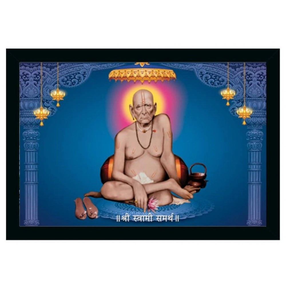 Amfyn Shri Swami Samarth Photo Frame with Synthetic Photo Frame (Multicolor)